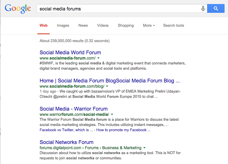 Google Forum Search can pay off well in the long run