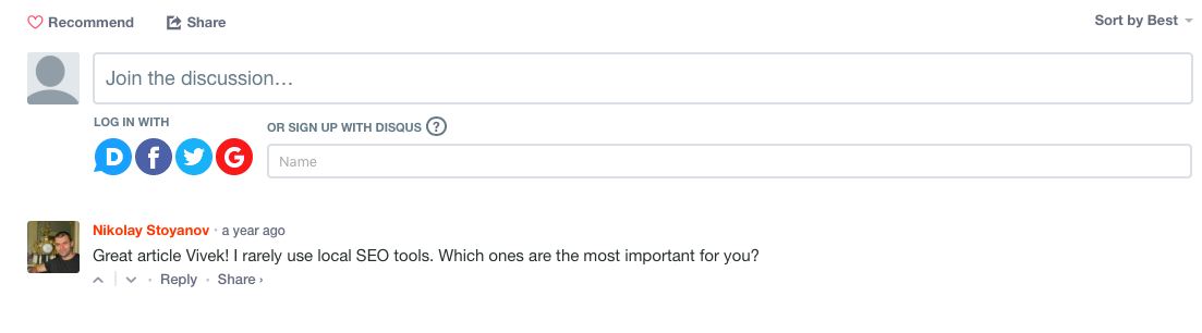 Comments on blogs and social media posts - content needs to matter