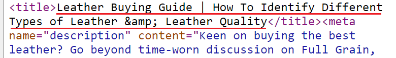 Title Tag with Keywords inside