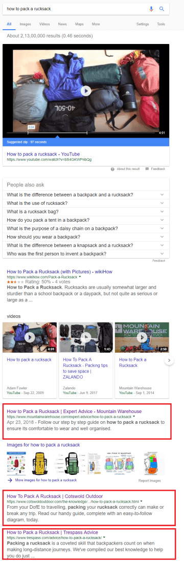 How to pack a rucksack? - get links to detailed blogs posts from various outdoor gear companies