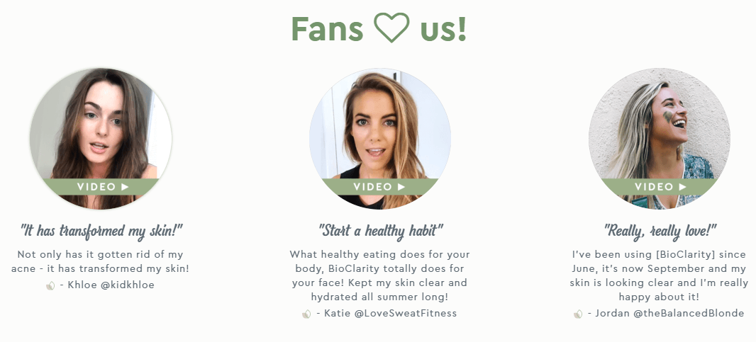 BioClarity Testimonials