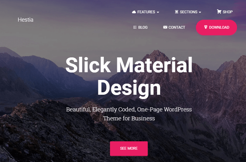 Hestia WordPress Theme Screenshot
