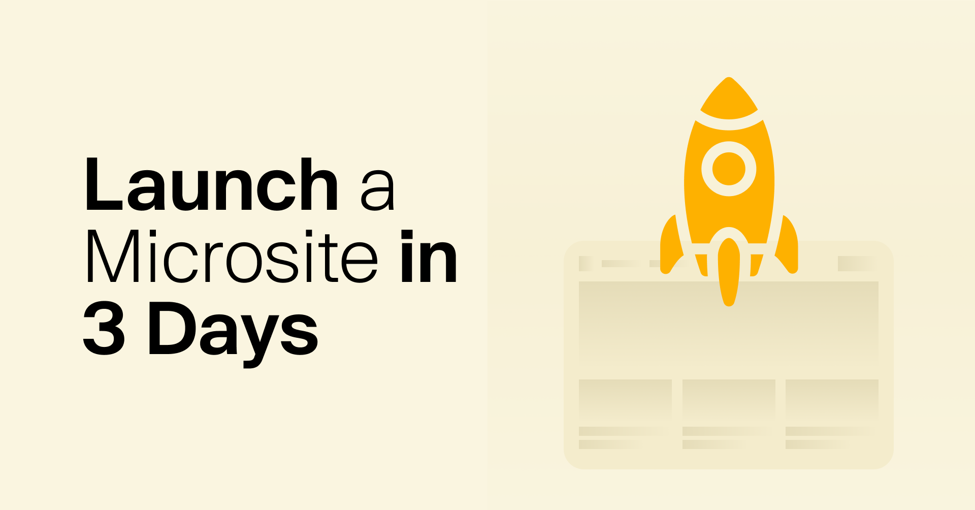 How To Launch A Solid Microsite In 3 Days