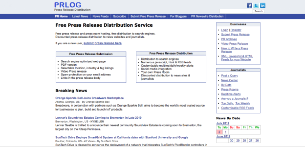 Content Distribution Using Press Release