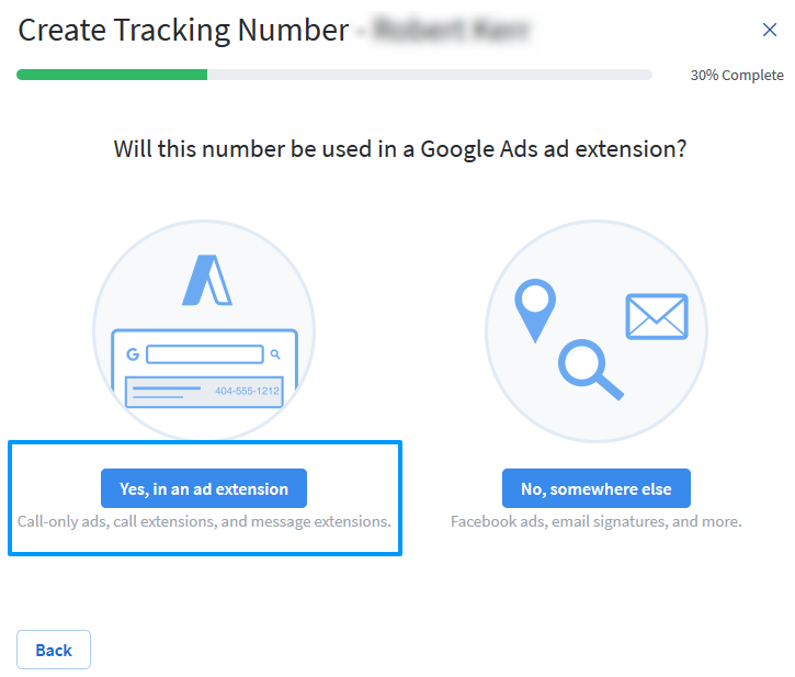 Track from Google Ads Ad Extension