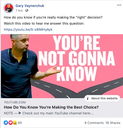 Sharing Youtube Video on Social Media