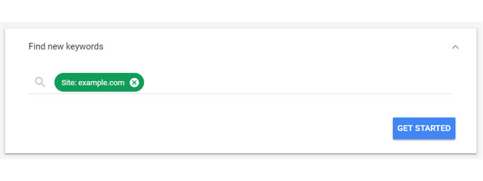 competitor's URL into the Google Keyword Planner