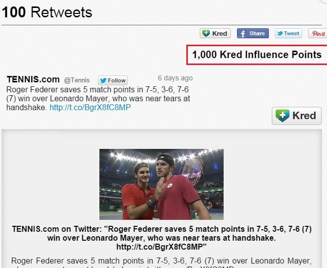Kred search helps to find you about your competition