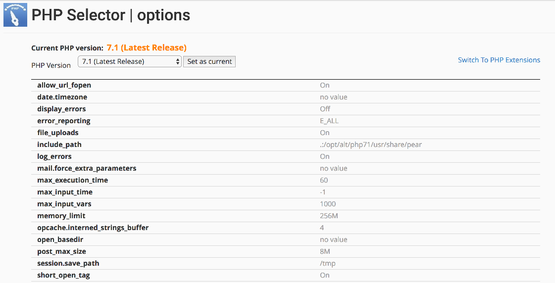 PHP Selector Options in wpengine.com