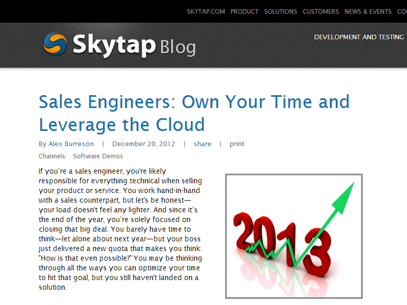 The sales engineers in their audience - Sales Engineers persona