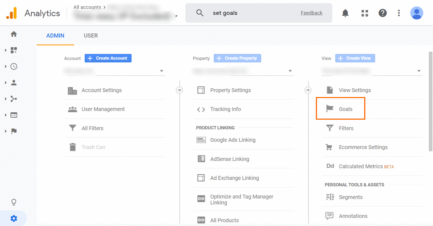 Set up Goals in Google Analytics