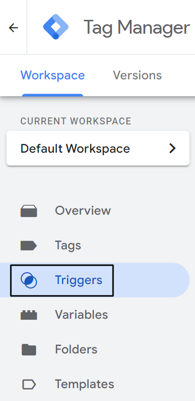 Click on Trigger on the left hand navigation panel Click on Trigger on the left hand navigation panel