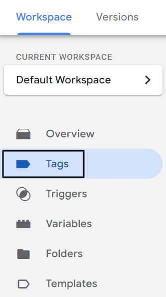 Click on tag on the left hand navigation panel Click on tag on the left hand navigation panel
