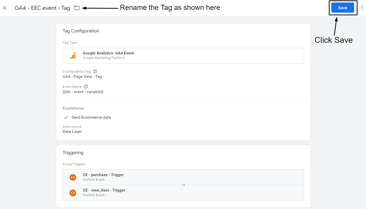 Rename the tag and click save Rename the tag and click save