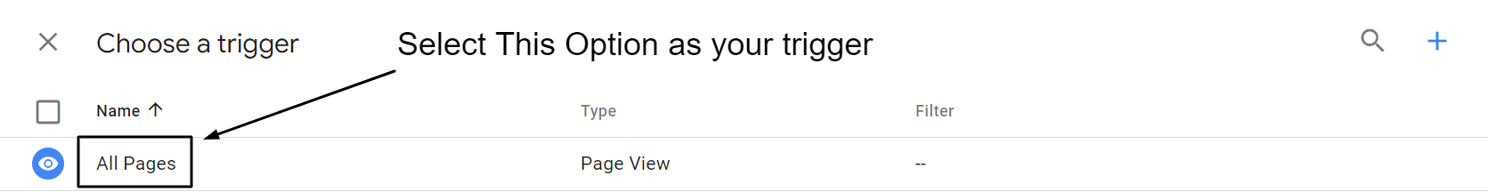 Select All Pages as a Trigger Type Select All Pages as a Trigger Type