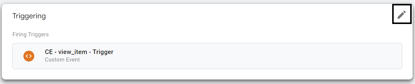 Hover over the trigger towards the right hand side top corner and click on pencil icon Hover over the trigger towards the right hand side top corner and click on pencil icon