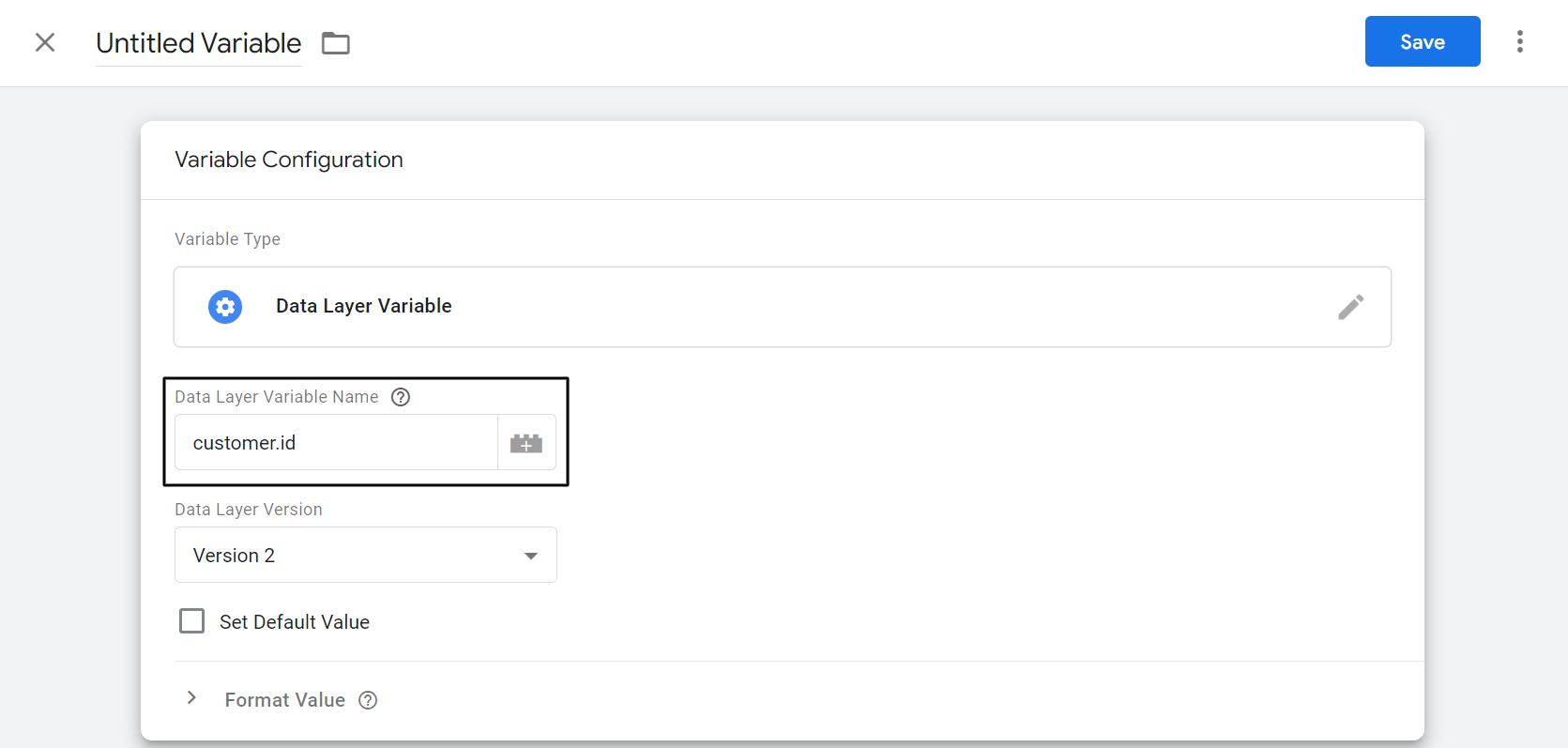 Data Layer Variable Name Data Layer Variable Name