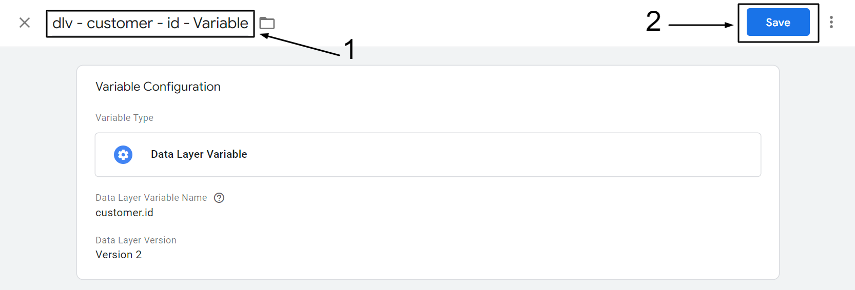 Rename the variable and click save Rename the variable and click save