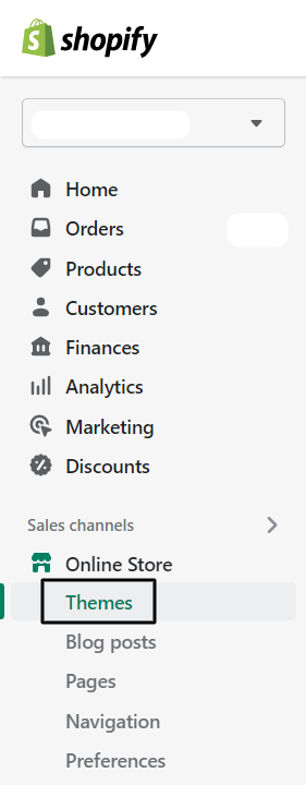select themes under online store select themes under online store