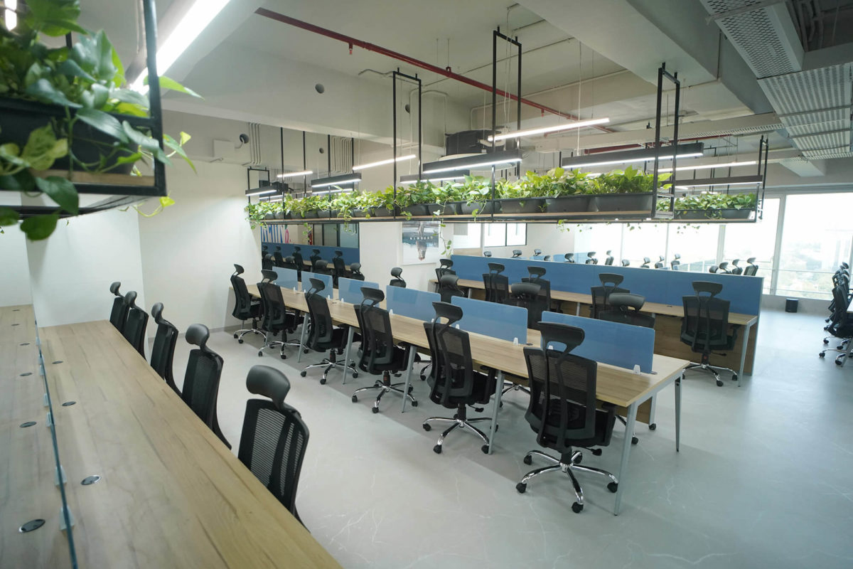 Second Department Space of Open Floor Workstation Desks