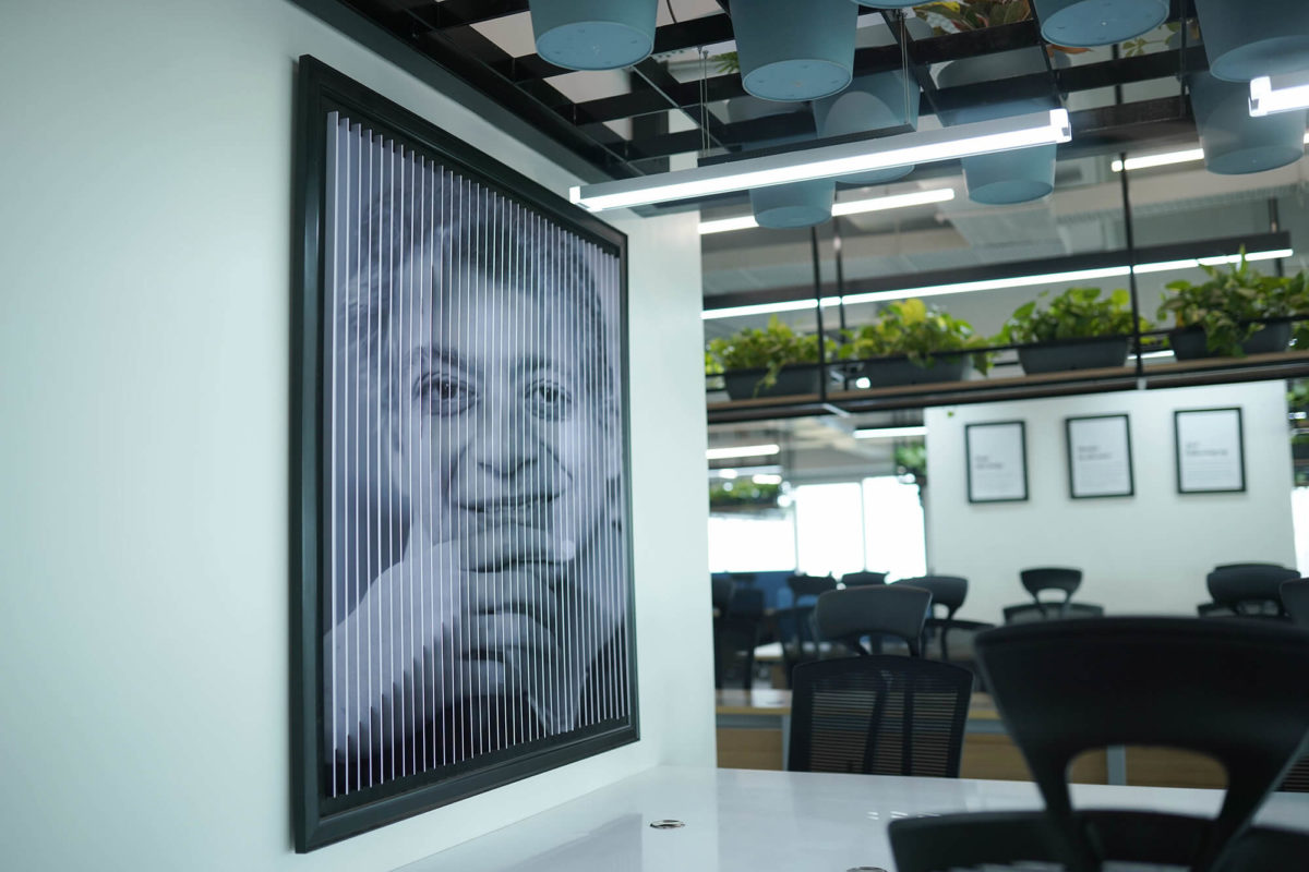 Wall Piece of Naval Ravikant - Tri-Portrait - Left View