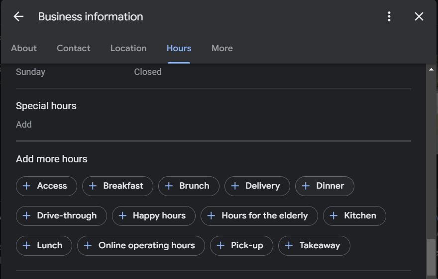 More Hours Feature