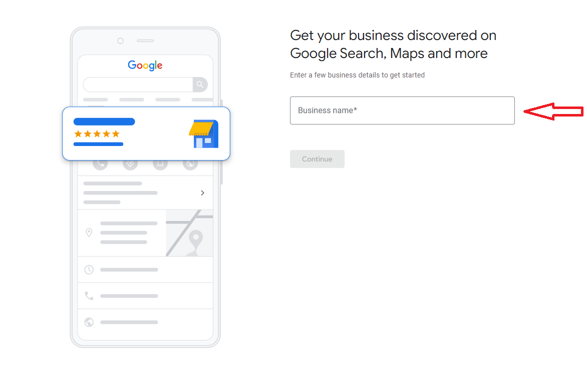 add your business name in gbp