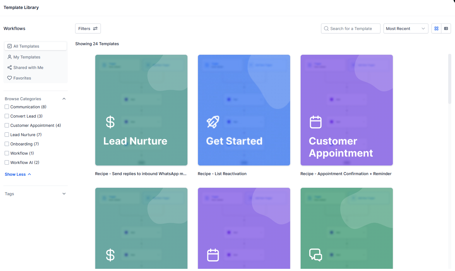 Workflow (Automation) Templates- GoHighLevel