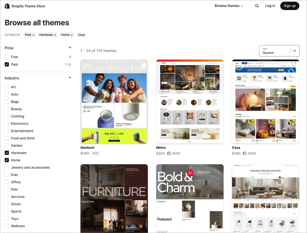 Shopify DTC brand theme demo with promotional sections and product showcase