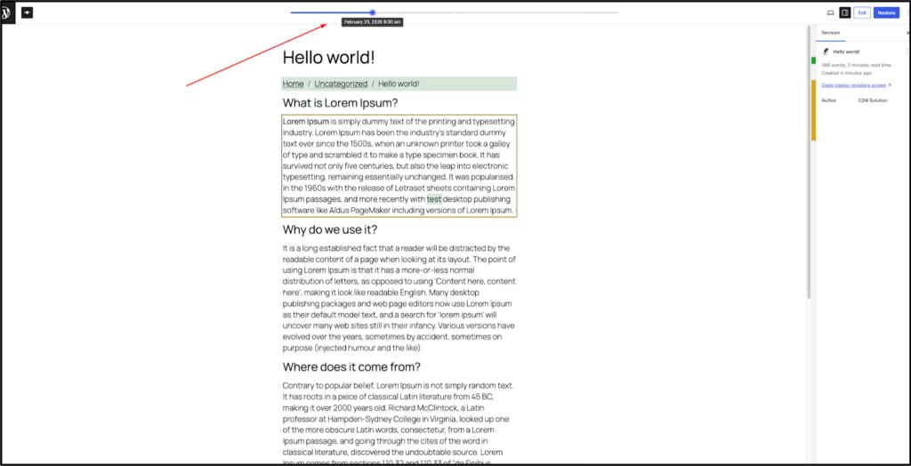 Clean design layout example showing minimal user interface and improved readability