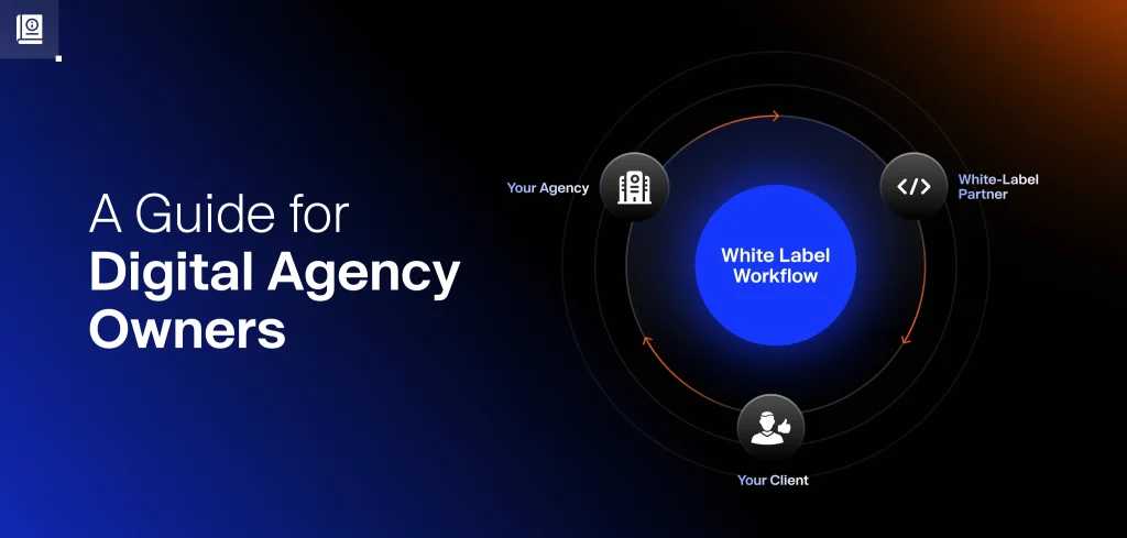 Diagram illustrating an efficient white label website development workflow for digital agencies