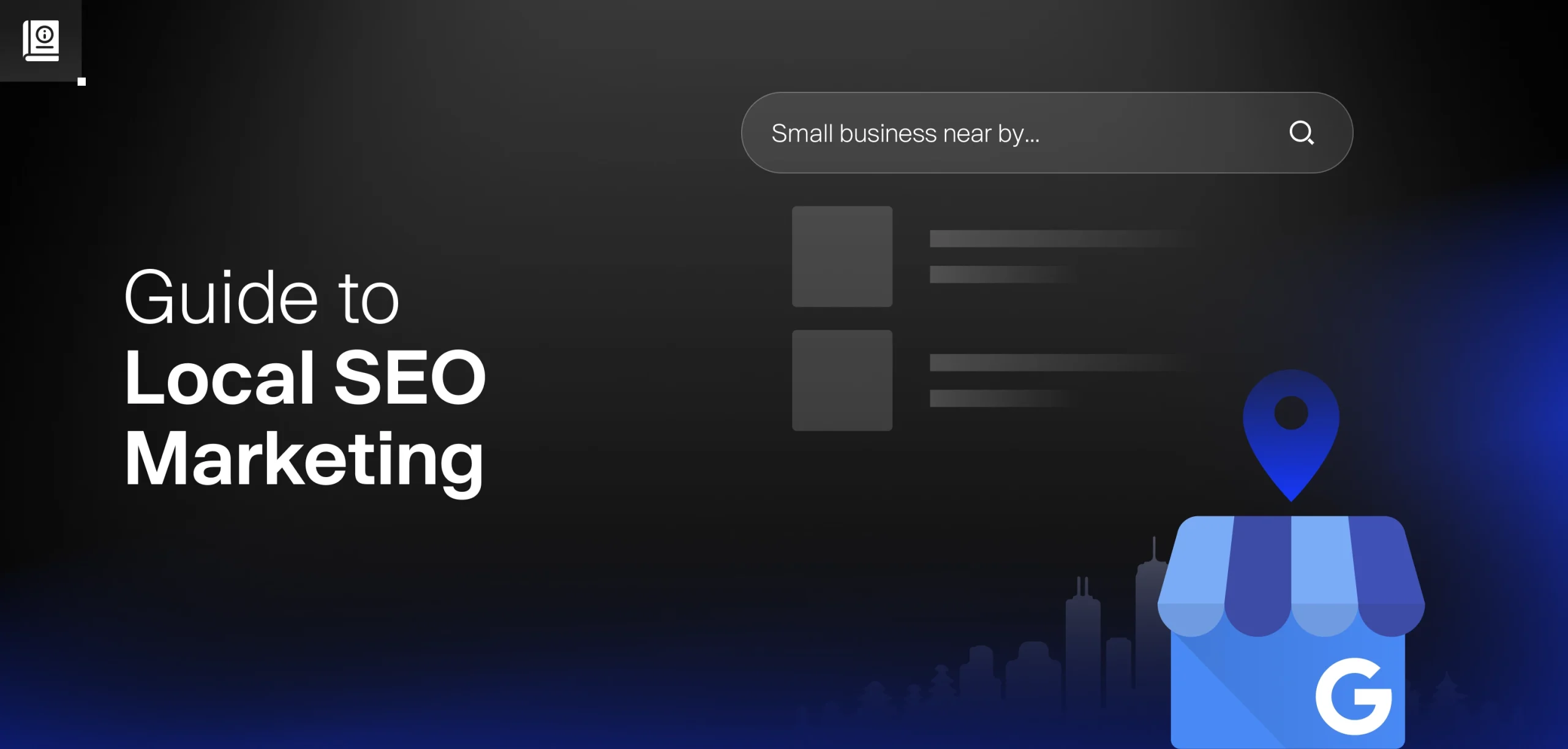 Illustration of local SEO marketing with Google Business Profile and local search results