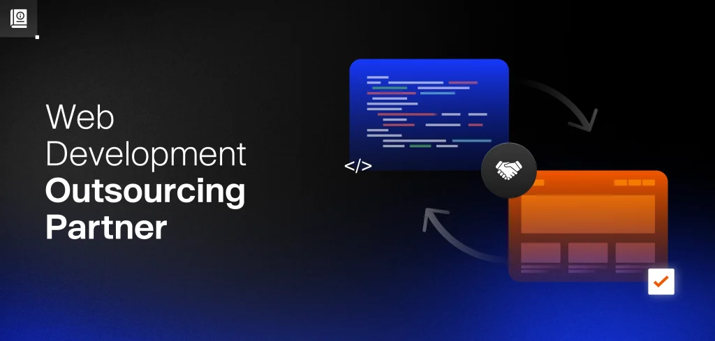 Illustration of choosing a web development outsourcing partner for agency projects