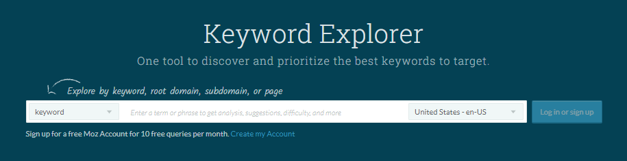 Moz Keyword Explorer and Rank Tracker