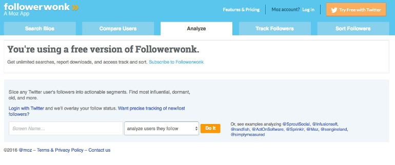 analyze twitter followers followerwonk