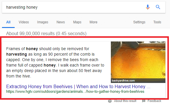 Harvesting Honey - snippet-ready and voice-ready phrases in your content