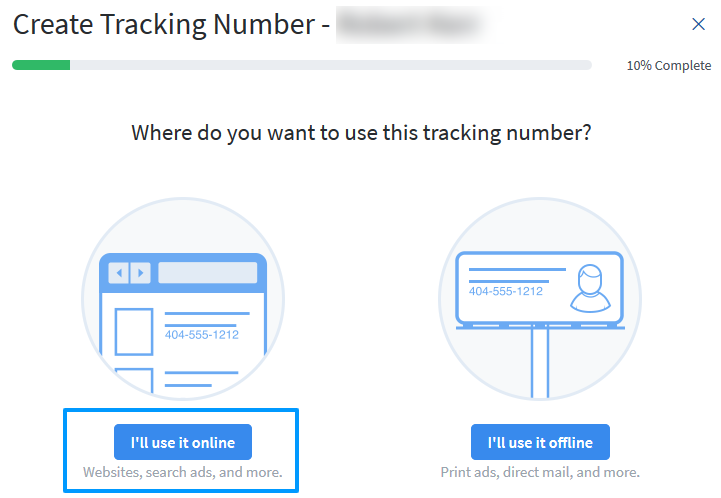Create a Number To Track a Digital Campaign