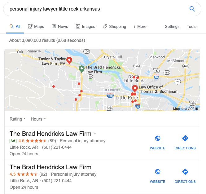 Personal Injury Lawyer in Little Rock, Arkansas - Search Result Page Google