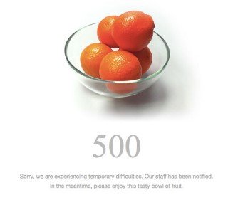 Error 500 - Message Displayed Using A Funny Image
