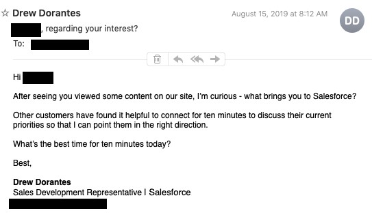 Salesforce Sends Follow up Email After a Customer Submit Email