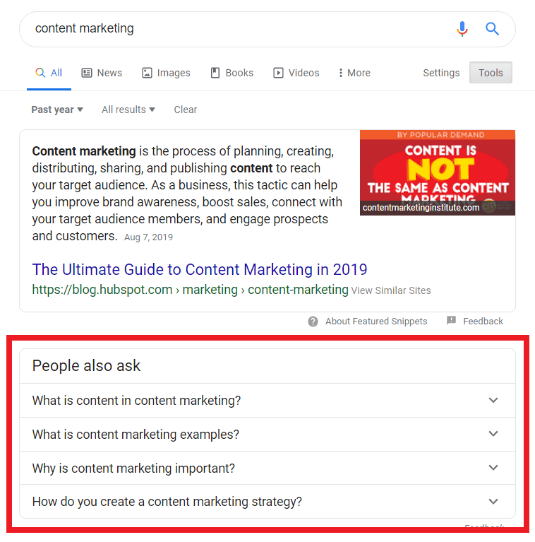 People Also Ask on Google SERP