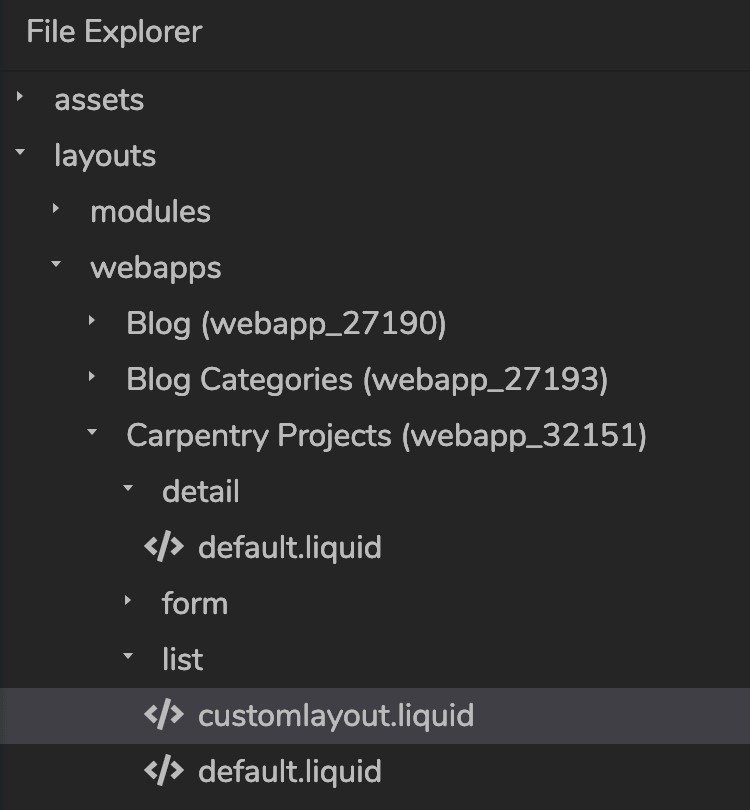 import the layouts using custom layout in siteglide