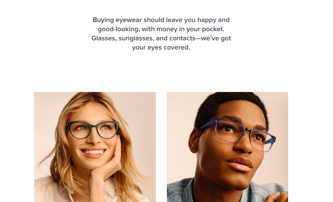 WarbyParker.com Home Page