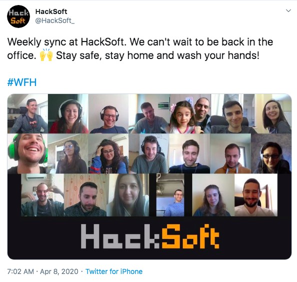 HackSoft Twitter - the best efficiency participants in each meeting to ensure the best efficiency