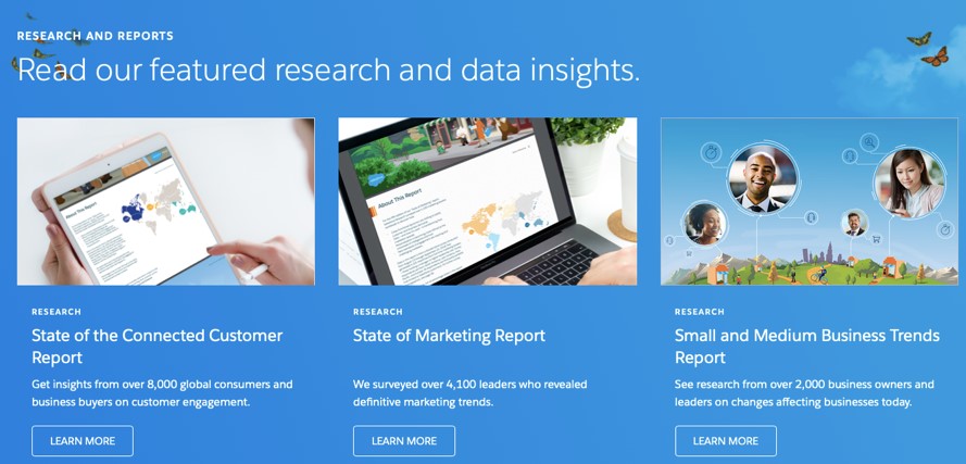 Featured Research and Data Insights from SalesForce.com