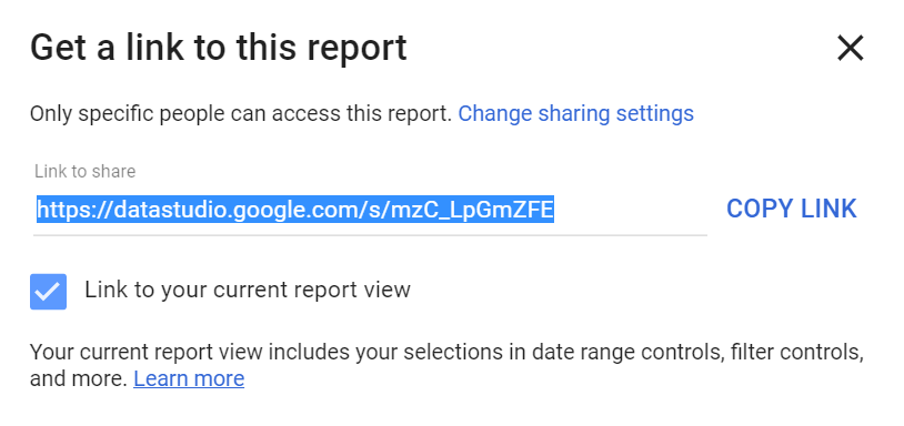 Create A Google Data Studio Report Link
