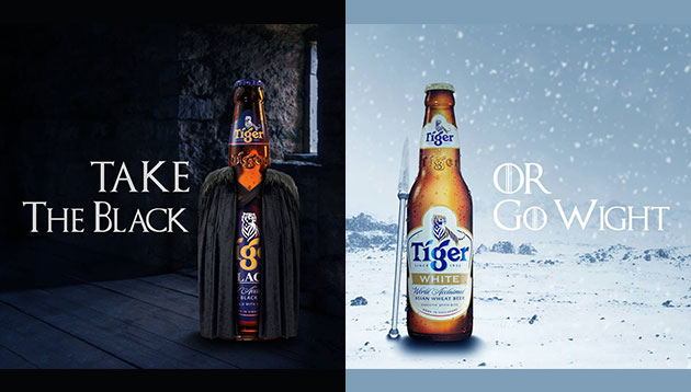 Tiger Beer dressing based on Game of Throne Theme