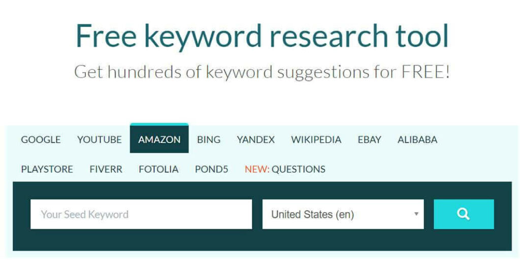 search amazon keyword through keywordtool.io