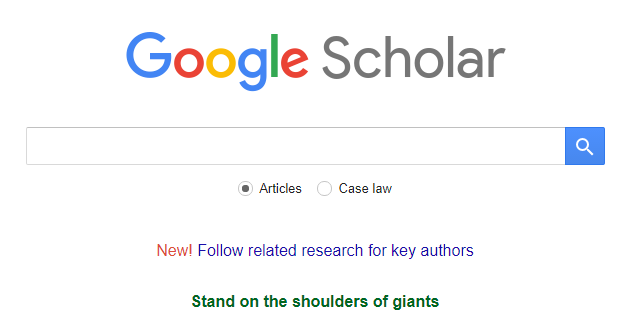 Google Scholar - Entering the Research Phase