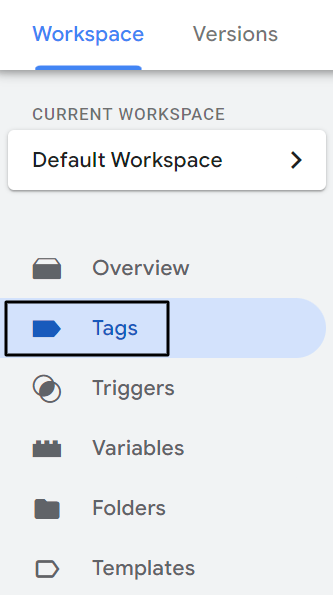 Click on tag on the left hand navigation panel